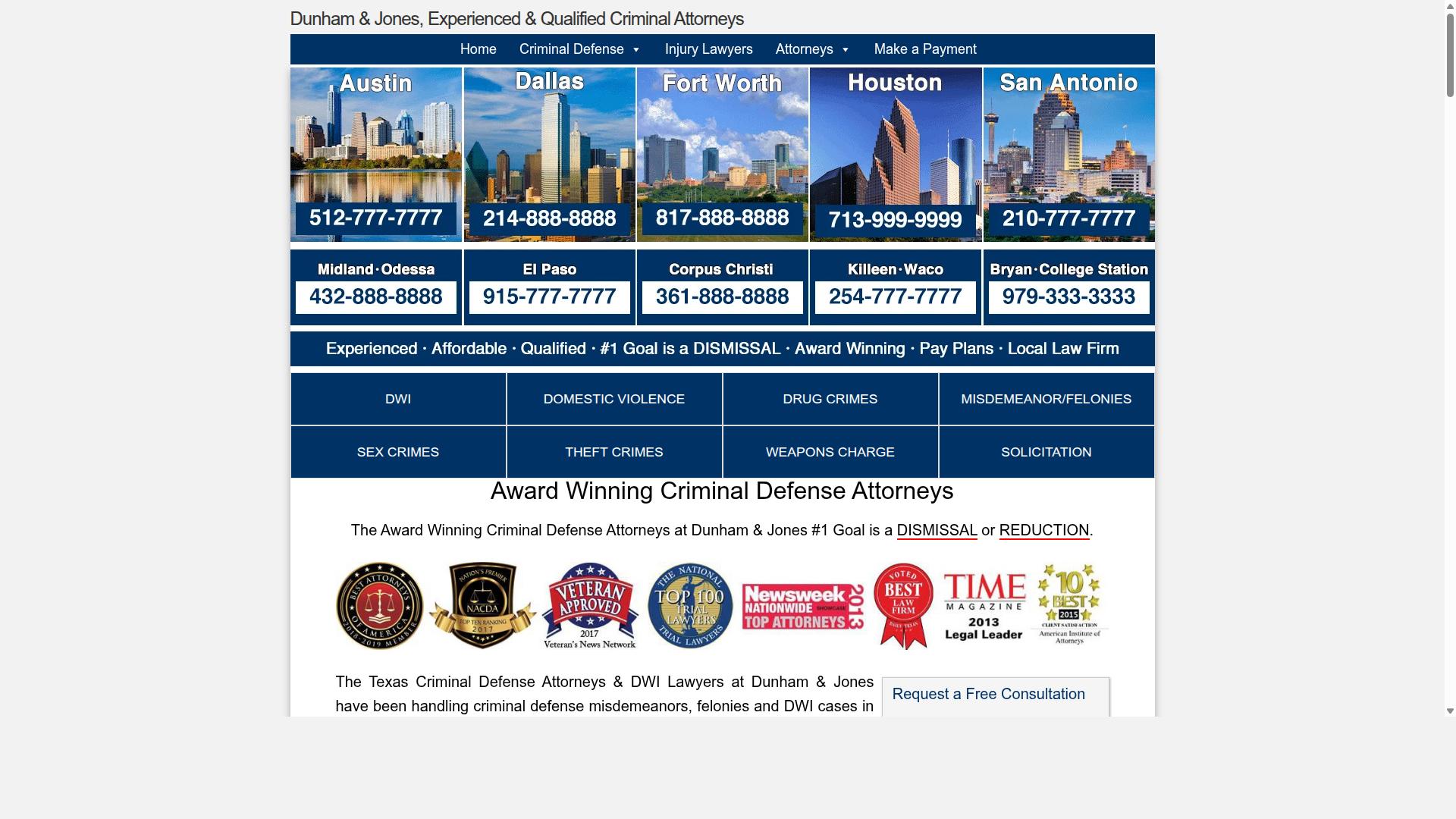 Dunham & Jones website